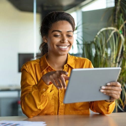 media & public relations - svg xml charset utf 8  3Csvg 20xmlns 3D http 3A 2F 2Fwww - Media & Public Relations - photo Modern technologies in business. Happy black businesswoman using modern digital tablet, working media & public relations - svg xml charset utf 8  3Csvg 20xmlns 3D http 3A 2F 2Fwww - Media & Public Relations